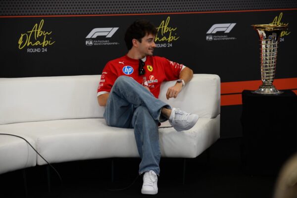 Leclerc's F1 Abu Dhabi GP qualifying ends P5 as Ferrari driver battles tricky car handling while teammate Hamilton exits in Q1.