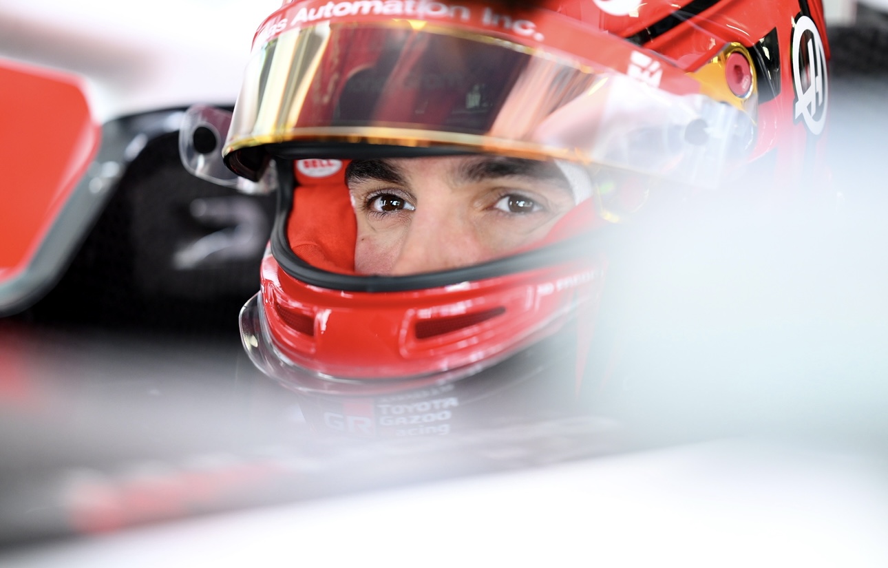 Estaban Ocon at the F1 Hungarian GP in the Haas garage
