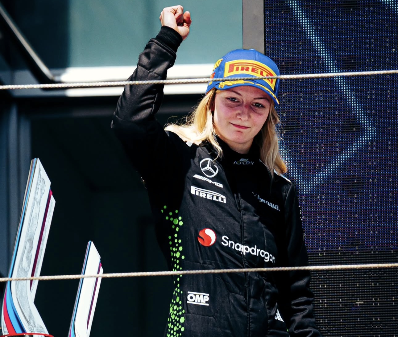 Doriane Pin on the podium for F1 Academy