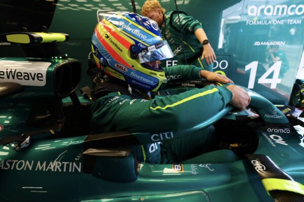 Fernando Alonso during the F1 Italian GP in Aston Martin garage
