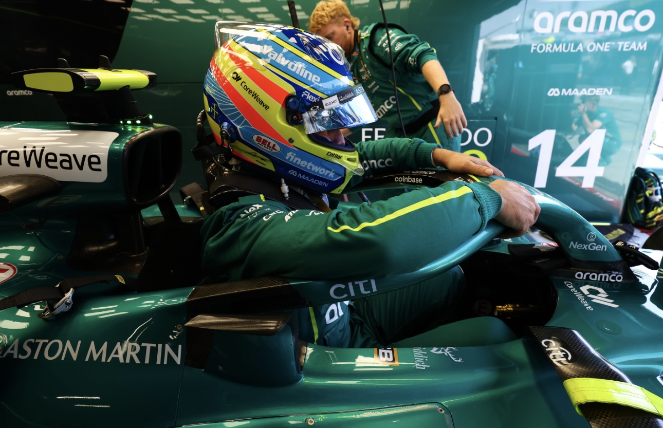 Fernando Alonso during the F1 Italian GP in Aston Martin garage