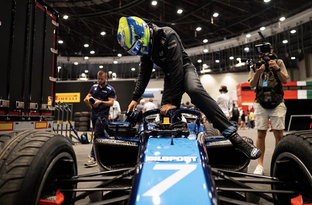 DAMS Lucas Oil's Dino Beganovic claimed a dominant victory to become the first-ever F2 Feature Race winner in Madrid.