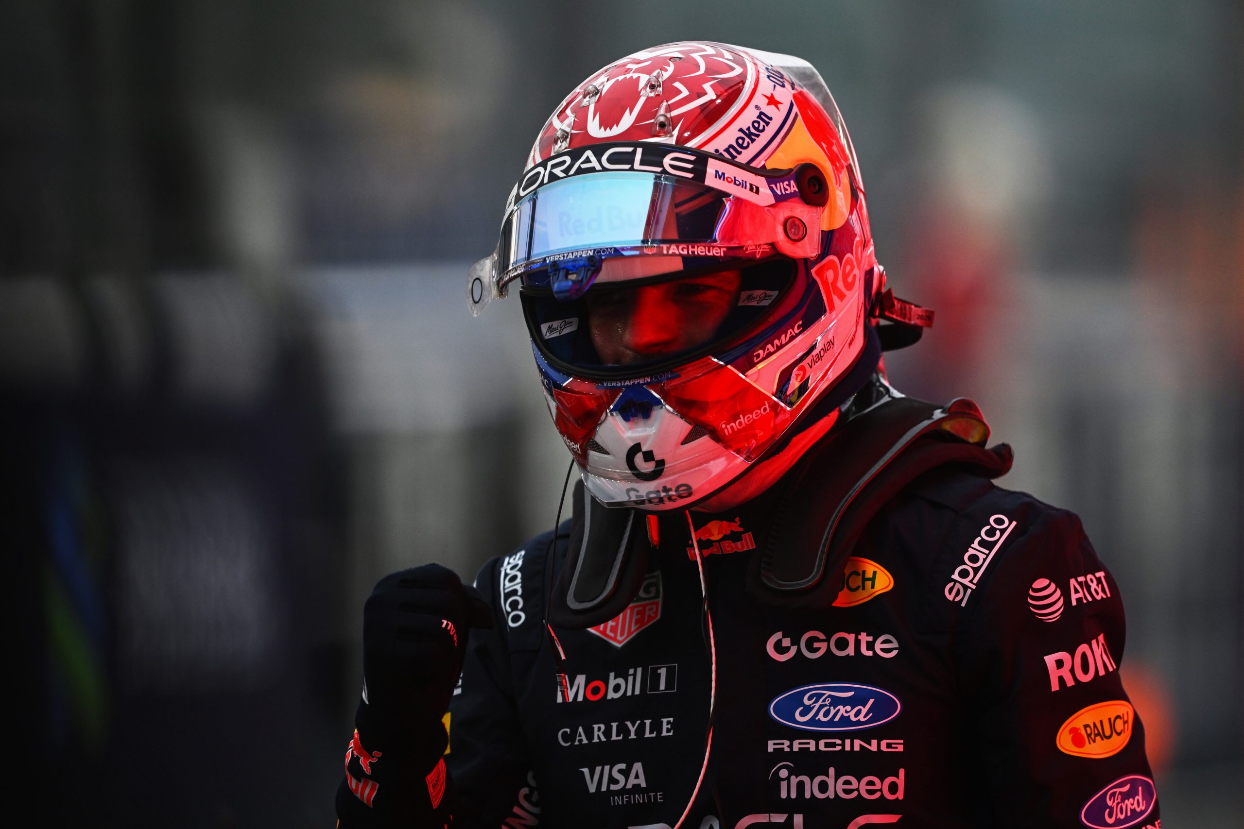 Verstappen after winning the 2026 F1 Singapore Sprint Race