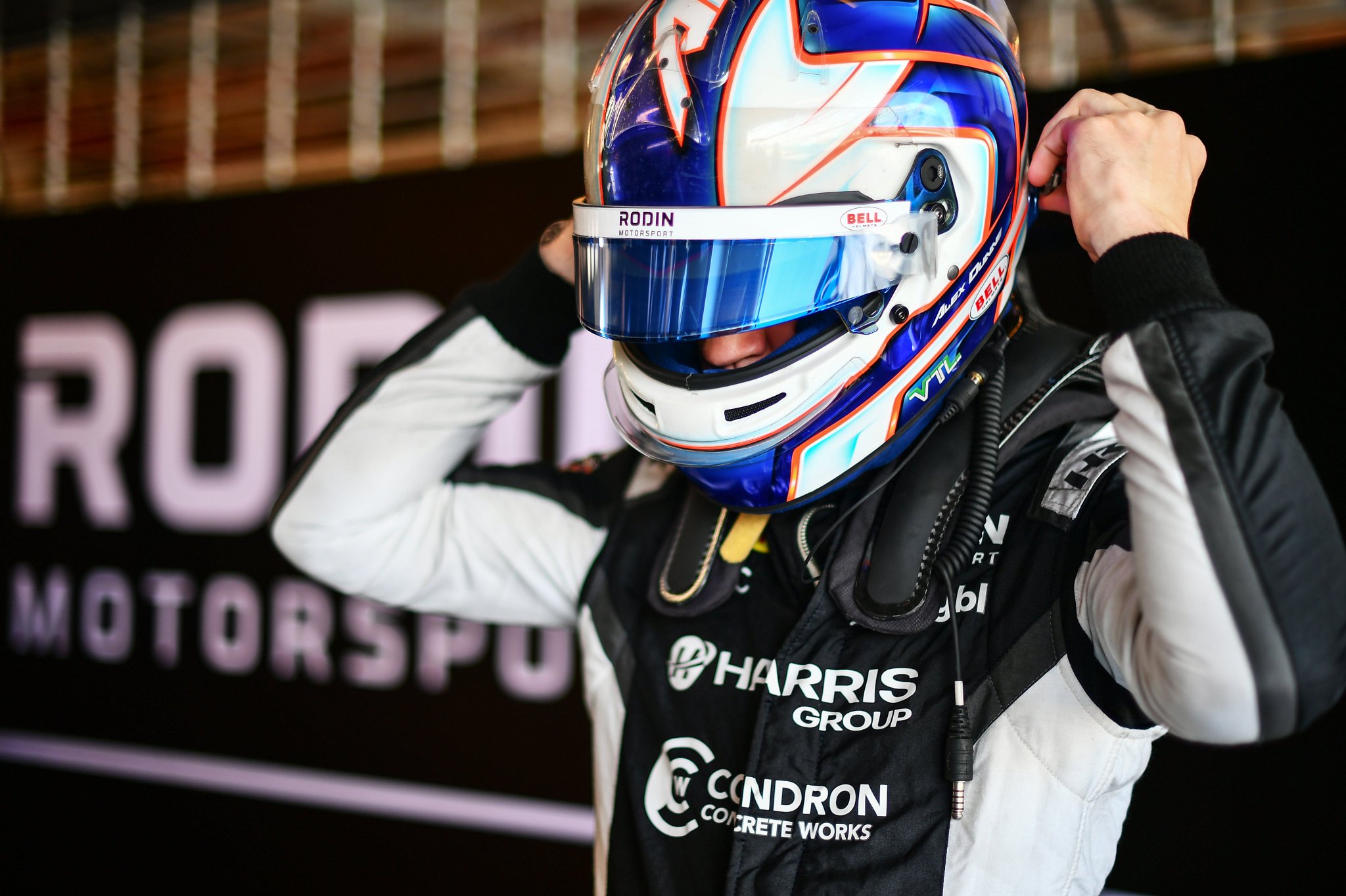 Rodin Motorsport's Alex Dunne during 2025 F2 Post-Seaston Test at Yas Marina Circuit.