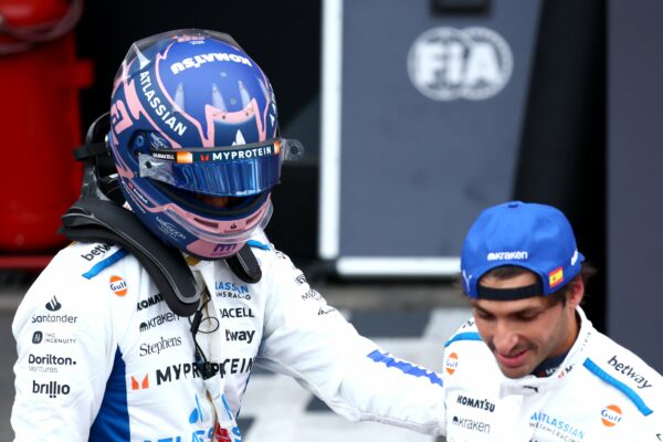 Alex Albon and Carlos Sainz at the F1 Azerbaijan GP