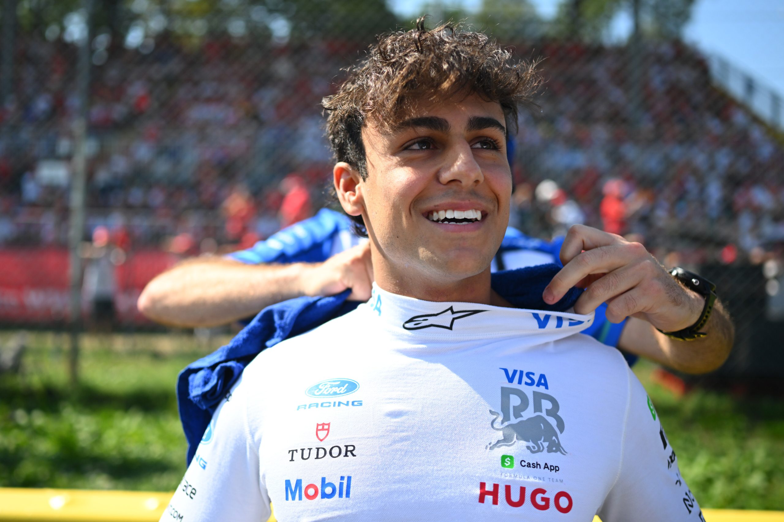 Arvid Lindblad for the Racing Bulls on Sunday at the 2026 F1 Italian GP