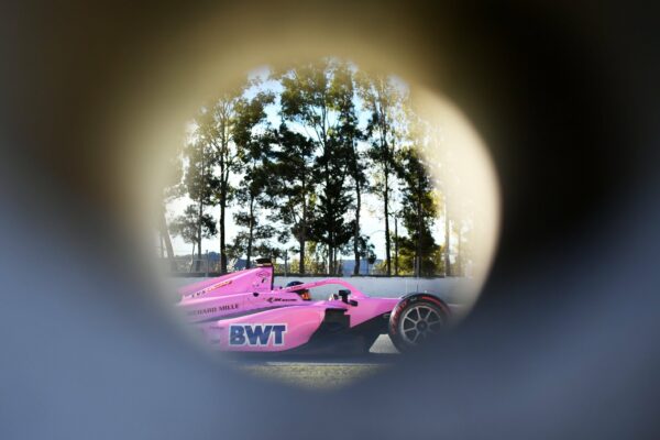 ART Grand Prix's Kush Maini during 2026 F2 pre-season test in Barcelona.