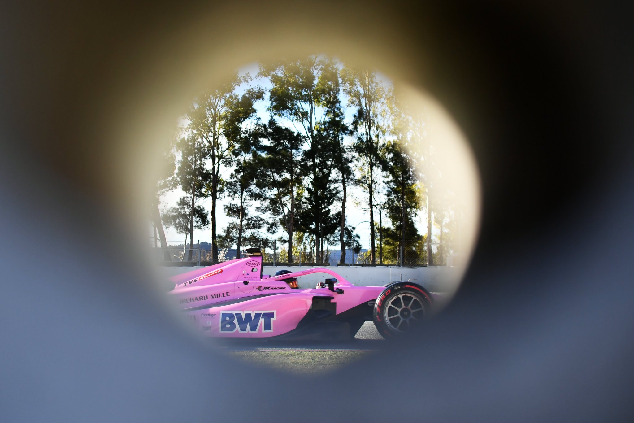 ART Grand Prix's Kush Maini during 2026 F2 pre-season test in Barcelona.