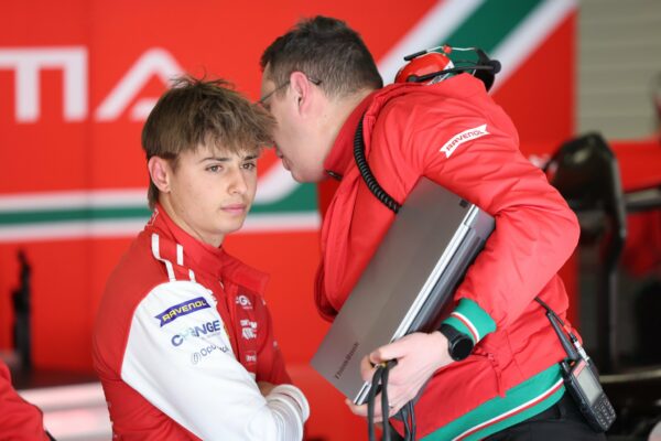 PREMA Racing's Louis Sharp during 2026 F3 pre-season test in Barcelona.