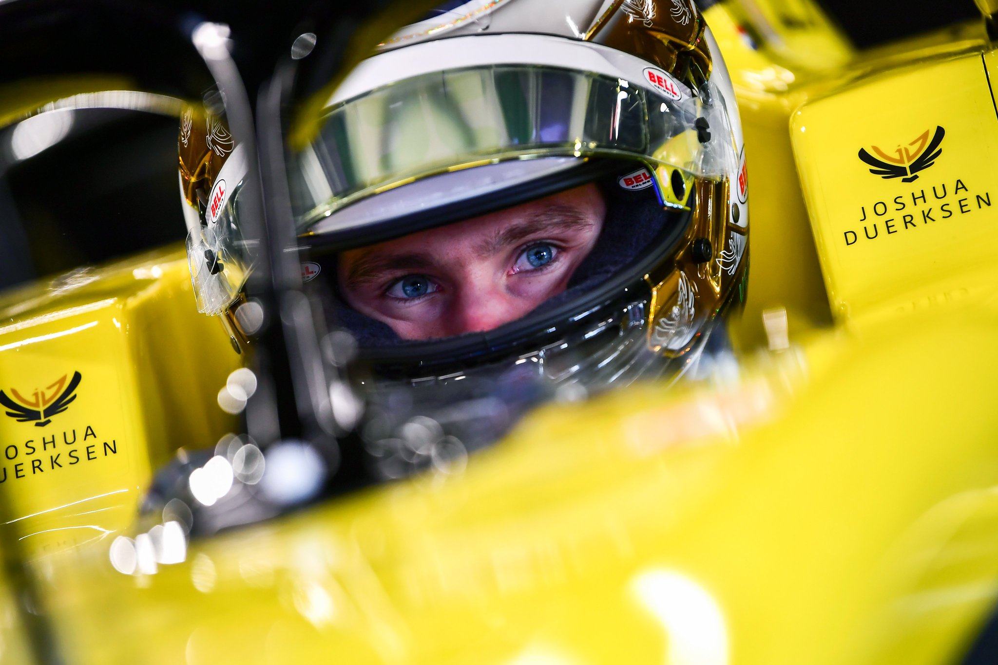 Invicta Racing's Joshua Dürksen during 2026 F2 pre-season testing in Barcelona.