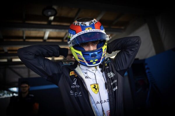 DAMS Lucas Oil's Dino Beganovic during the 2026 F2 Australian GP Qualifying.