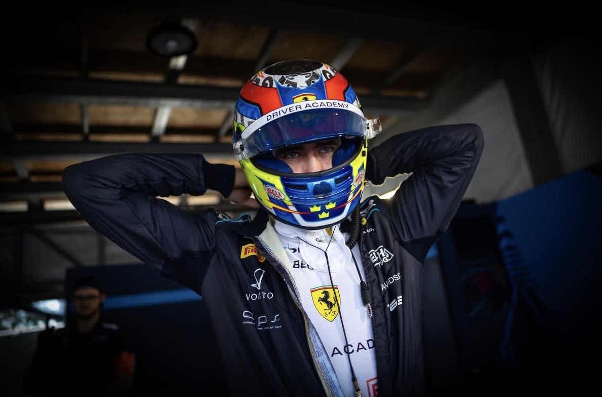 DAMS Lucas Oil's Dino Beganovic during the 2026 F2 Australian GP Qualifying.