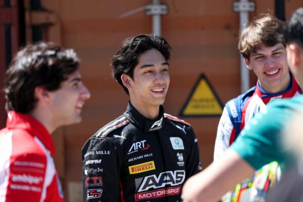 ART Grand Prix's Tasanapol Inthraphuvasak during the 2026 F2 Australian GP.