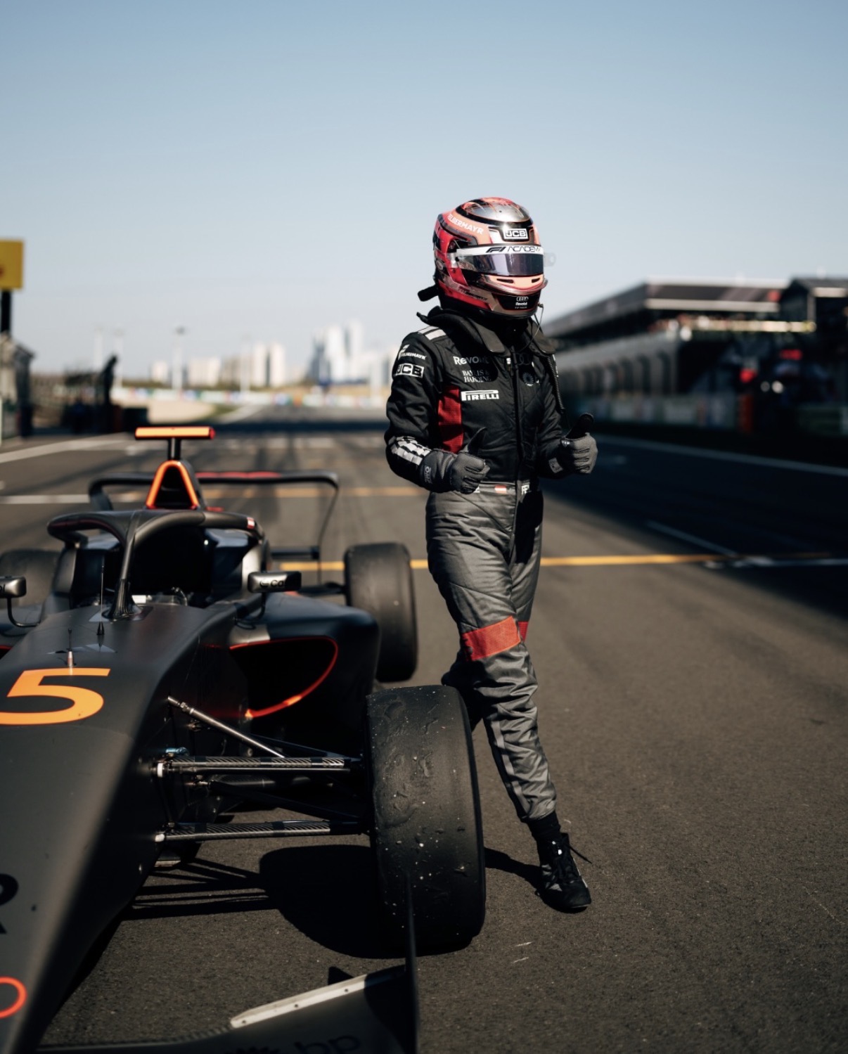 Audi's Emma Felbermayr during the 2026 F1 Academy Chinese GP.