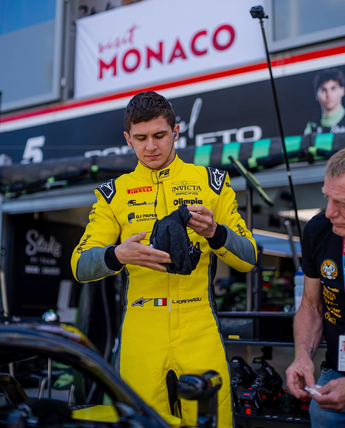 Invicta Racing's Leonardo Fornaroli during the 2025 F2 Monaco GP