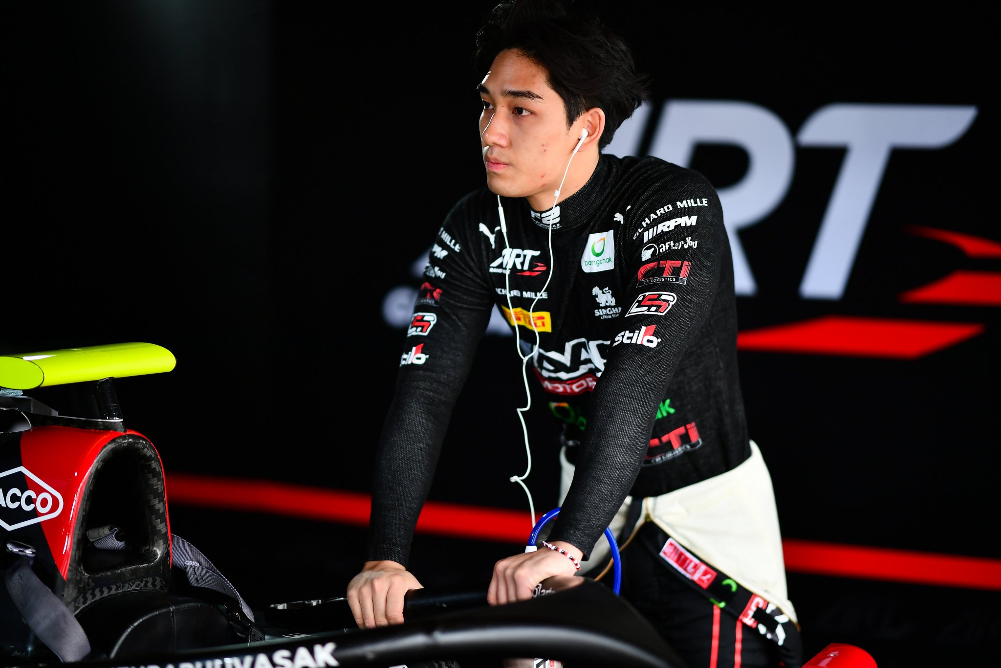 Tasanapol Inthraphuvasak during the 2026 F2 Australian GP.