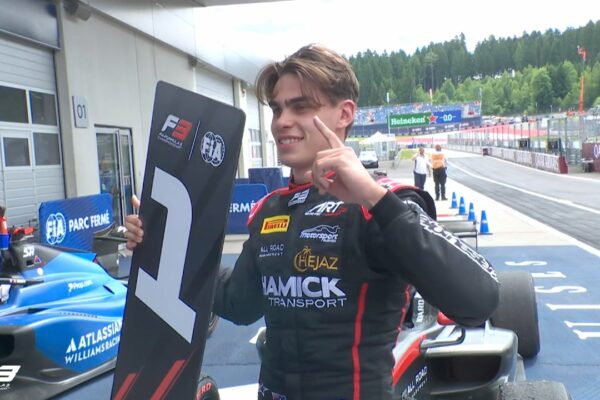 ART GP's James Wharton after securing his maiden F3 win during Sprint Race at F3 Austrian GP.