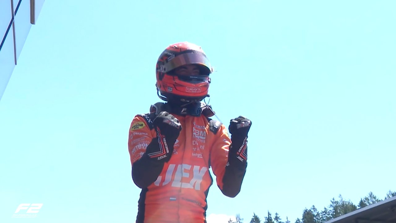 MP Motorsport's Richard Verschoor crossed the line to claim his third victory of the year during the Feature Race at F2 Austrian GP.