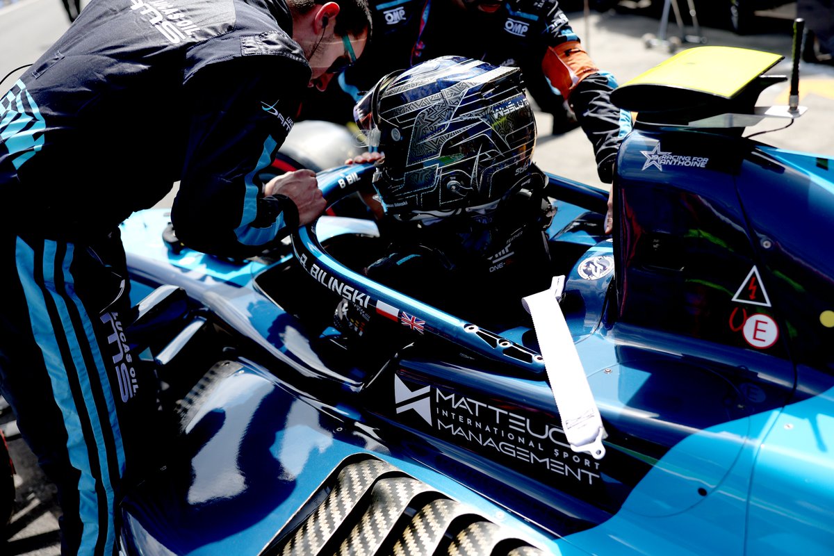 DAMS Lucas Oil's Roman Bilinski during the 2026 F2 Australian GP.
