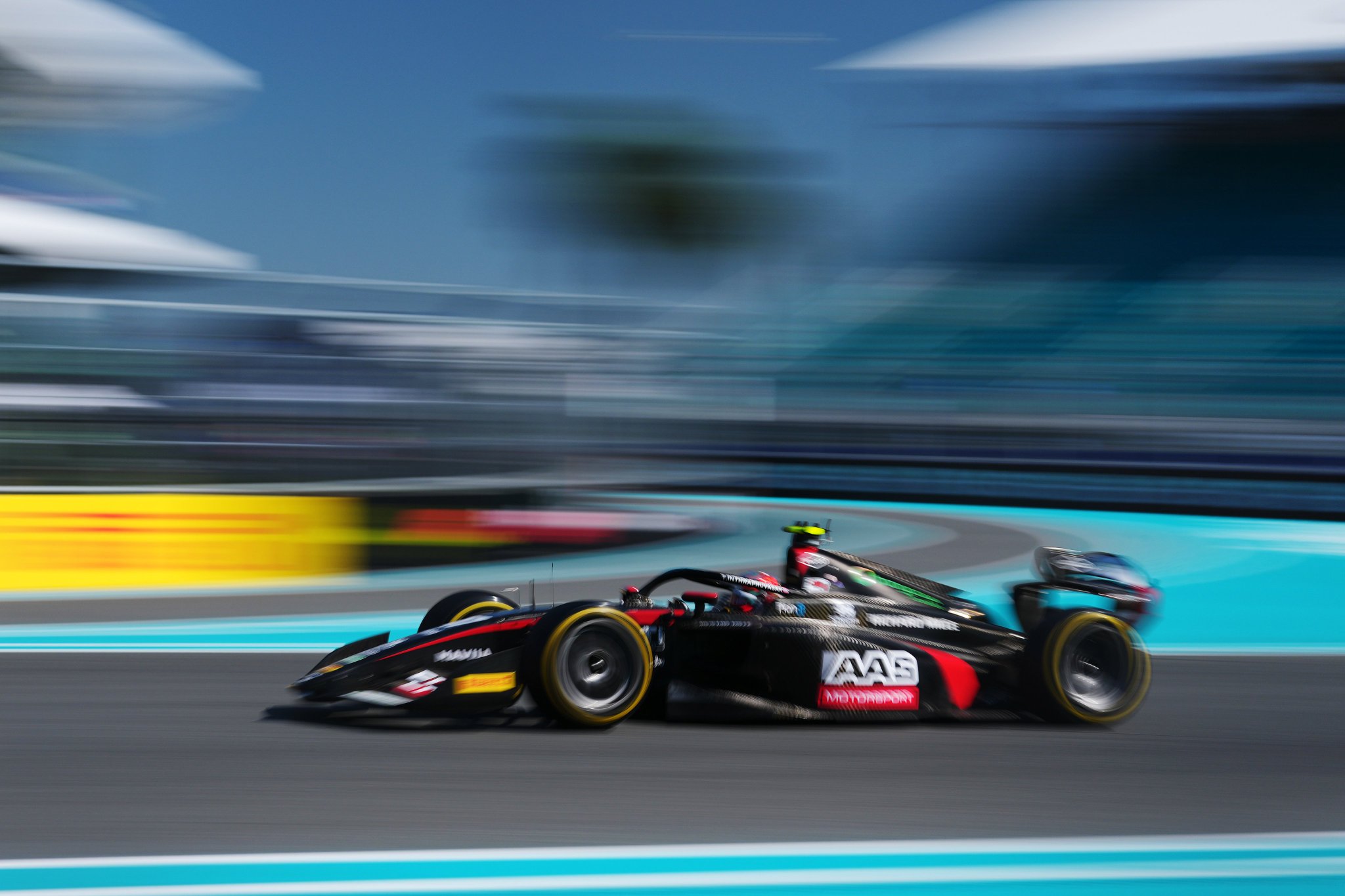 ART Grand Prix's Tasanapol Inthraphuvasak during the 2026 F2 Miami GP.