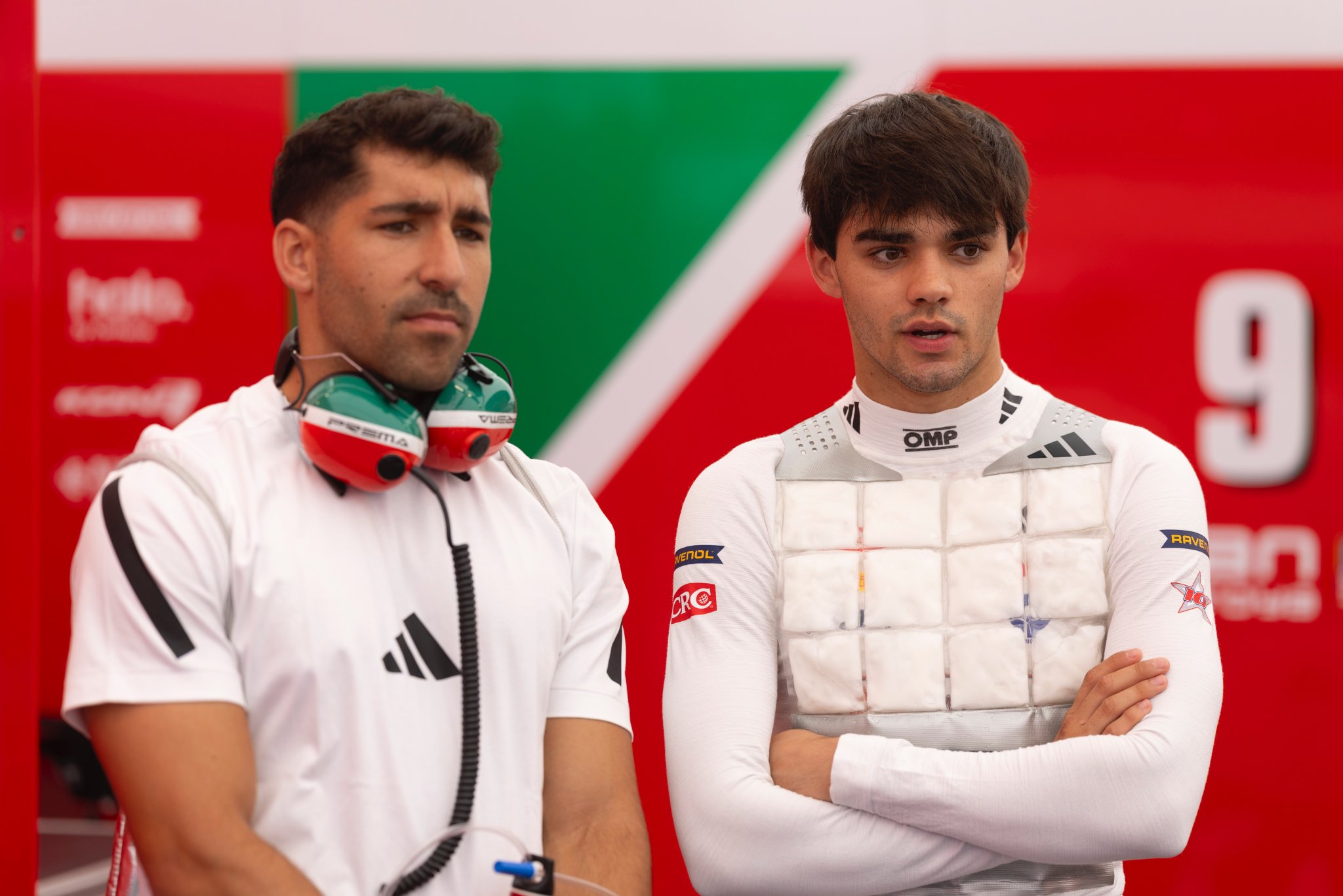PREMA Racing's Sebastian Montoya during the 2025 F2 British GP.