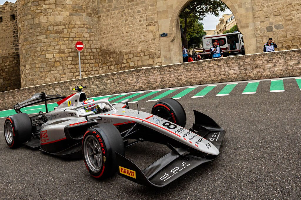 Dino Beganovic at the F2 Sprint Race at the F2 Azerbaijan GP
