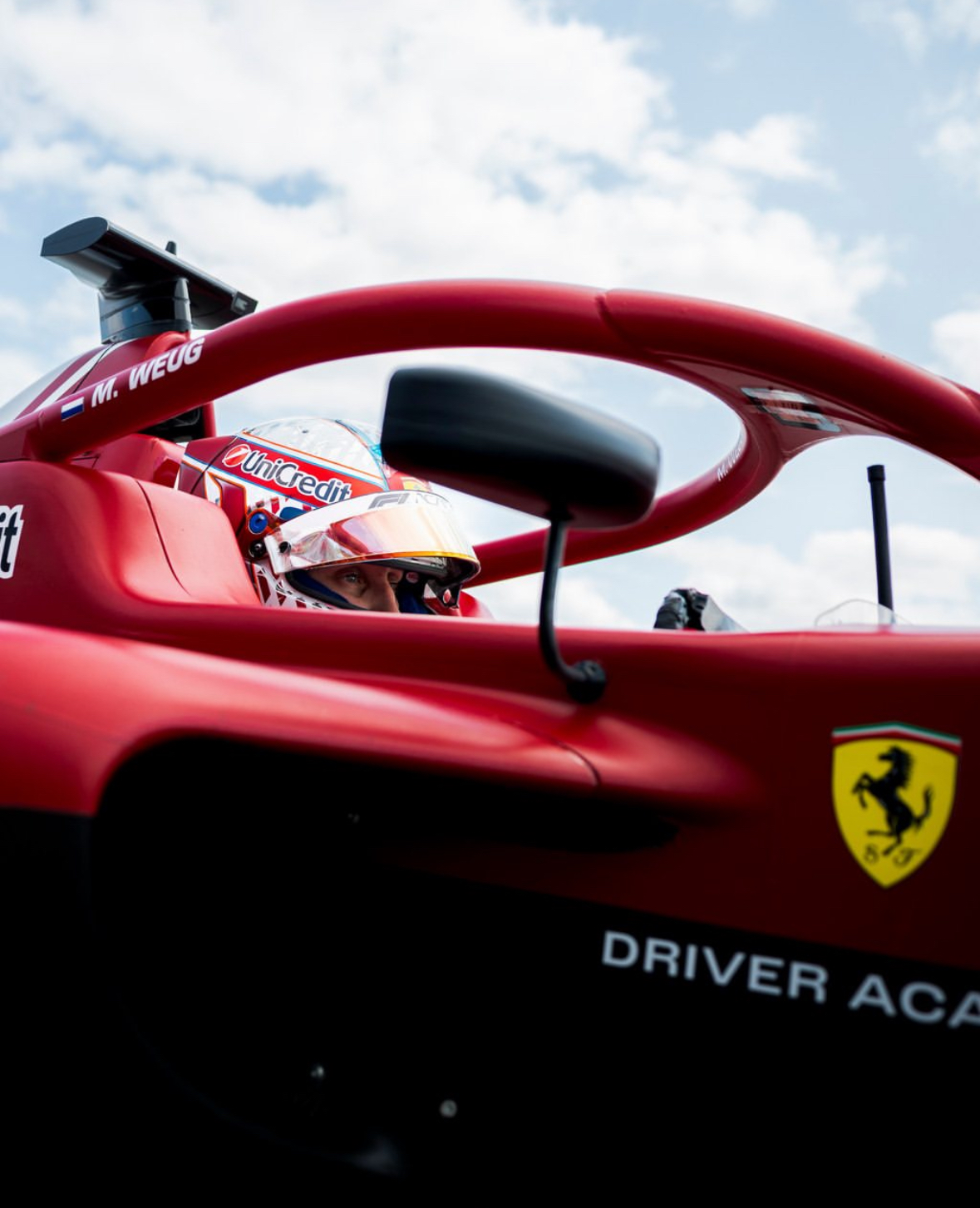 MP Motorsport and Ferrari Driver Academy's Maya Weug during the F1 Academy round at 2025 Montreal round.