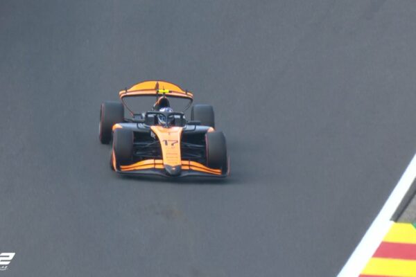 Rodin Motorsport's Alex Dunne during Qualifying at F2 Belgian GP.