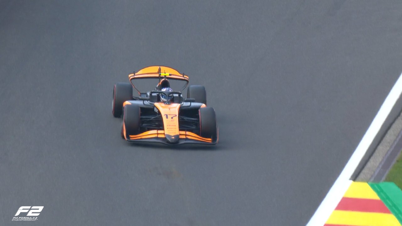 Rodin Motorsport's Alex Dunne during Qualifying at F2 Belgian GP.