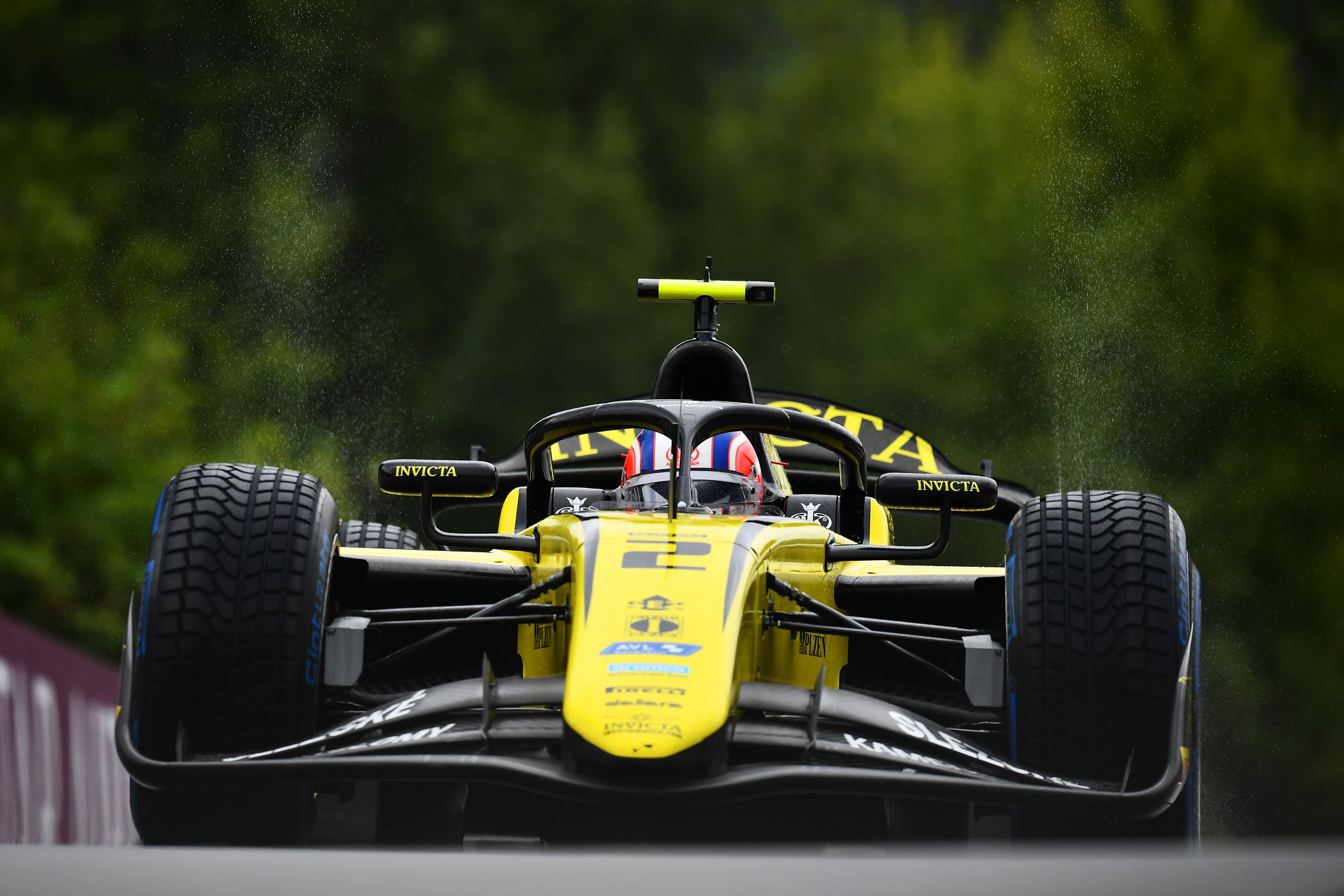 Invicta Racing's Roman Stanek during the F2 Belgian GP.