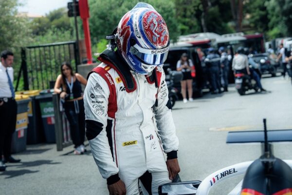 Campos Racing's Théophile Naël during the 2026 F3 Monaco GP.
