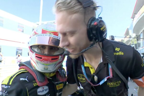 Invicta Racing's Rafael Câmara during Qualifying at the 2026 F2 Monaco GP.
