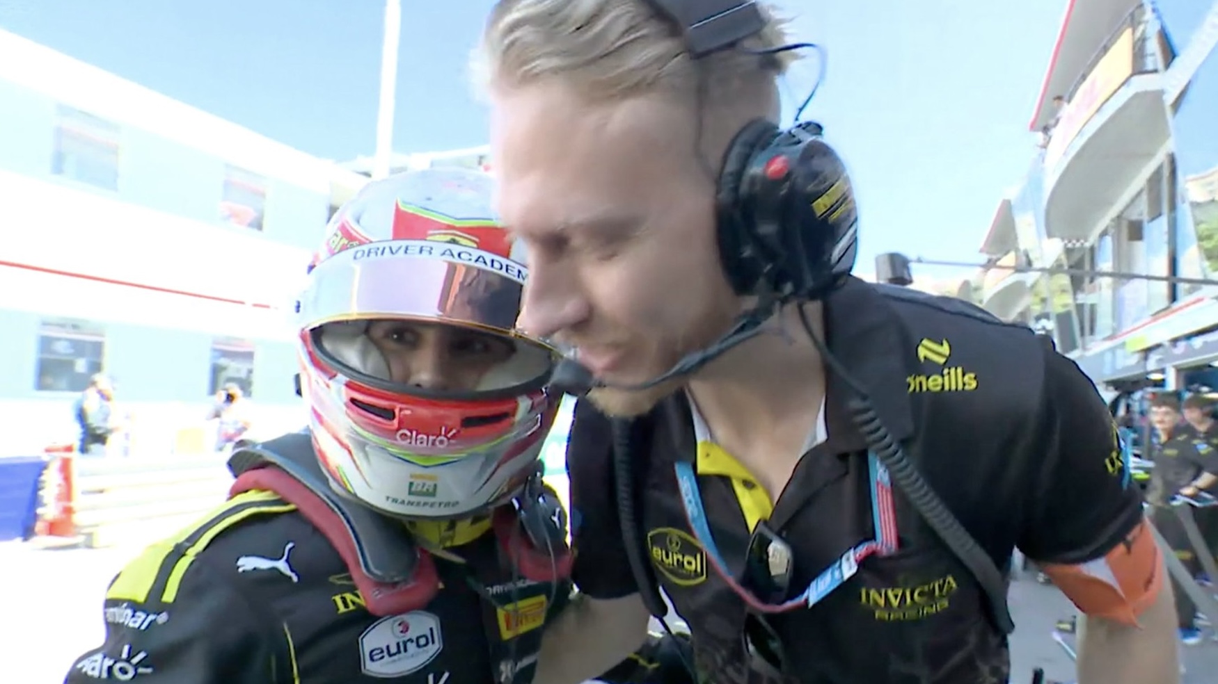 Invicta Racing's Rafael Câmara during Qualifying at the 2026 F2 Monaco GP.
