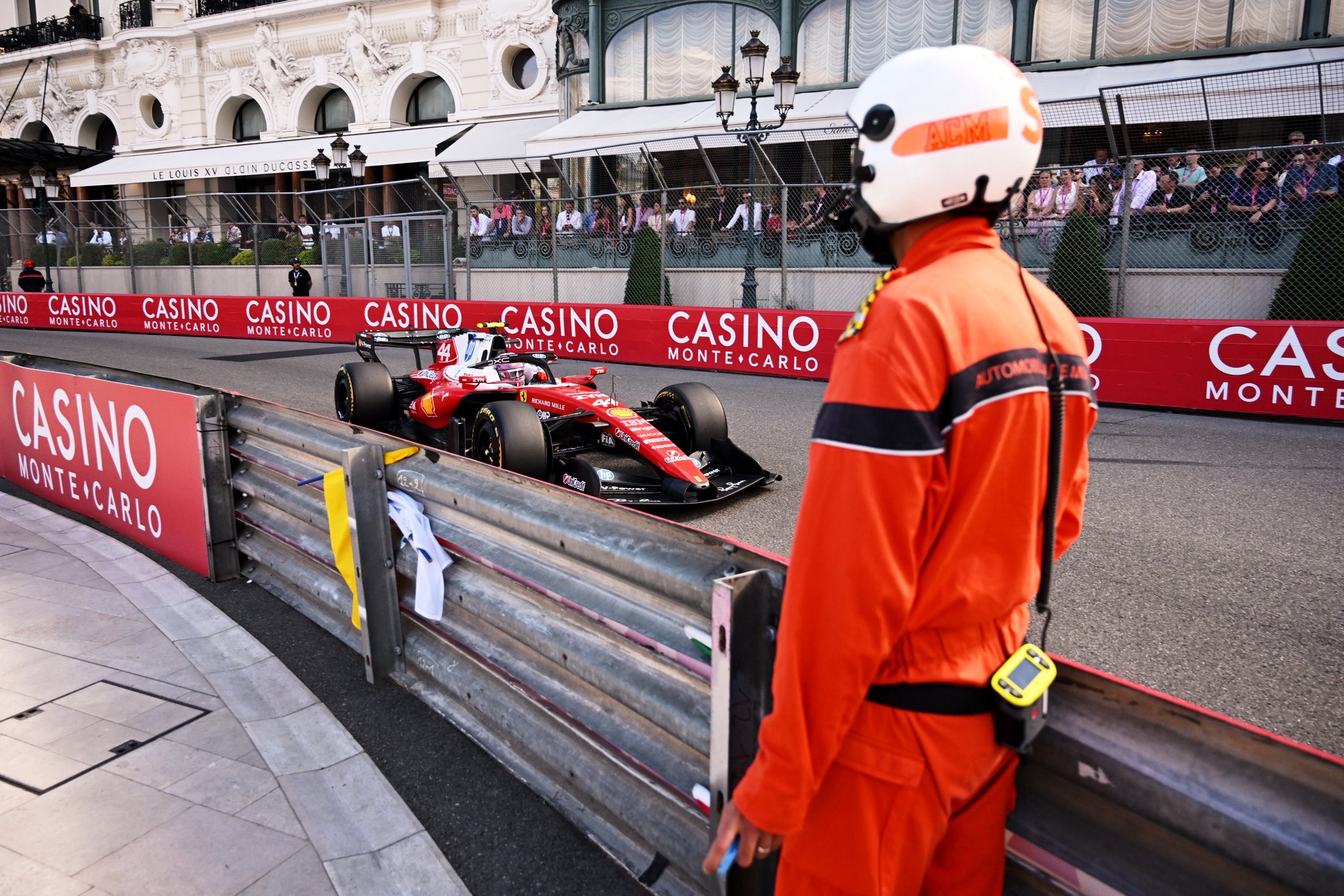 Ferrari F1's Lewis Hamilton during FP2 at the 2026 F1 Monaco GP.