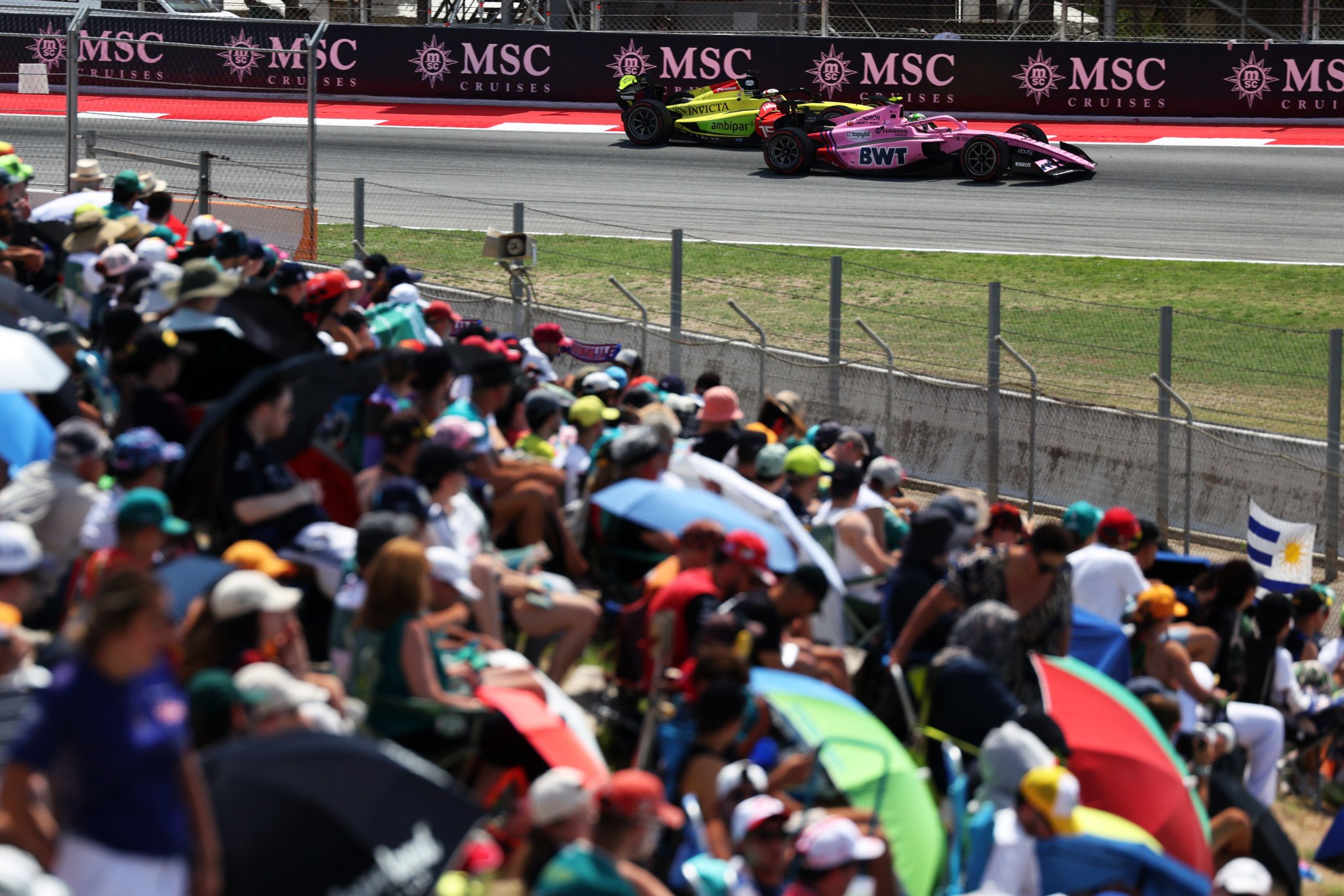 Cars on track at the 2026 F2 Barcelona-Catalunya GP.