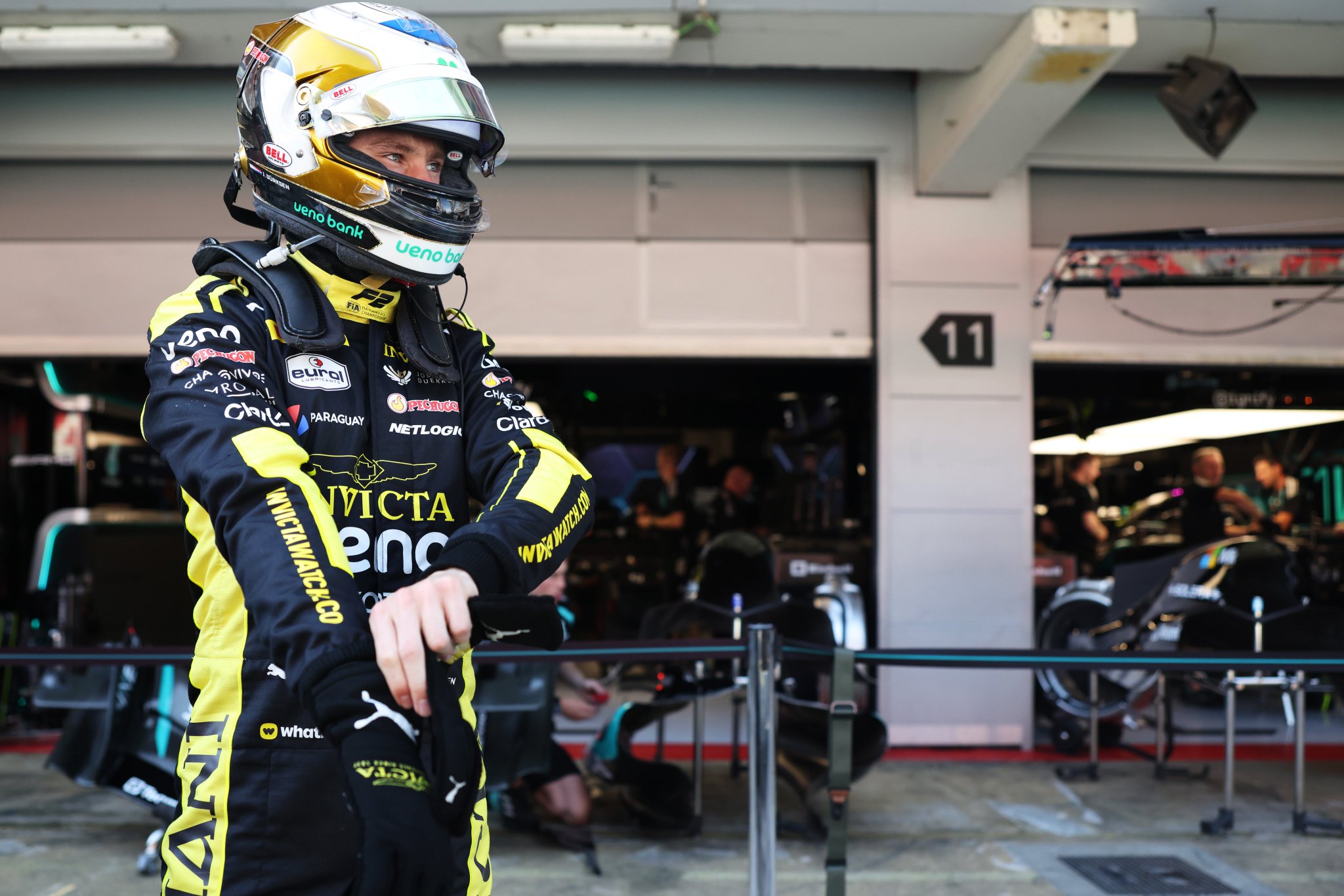 Invicta Racing's Joshua Dürksen during the 2026 F2 Barcelona-Catalunya GP.