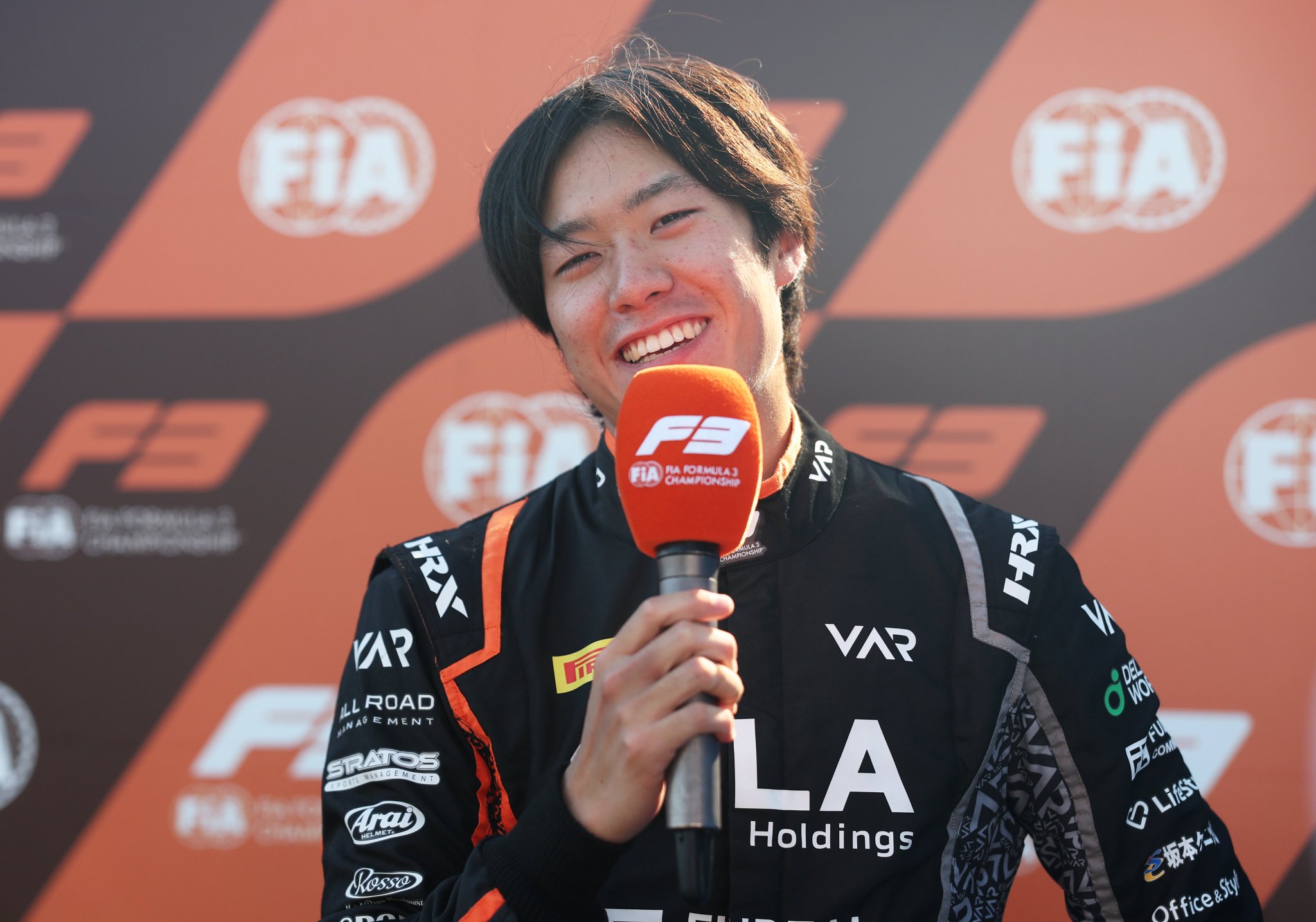 Van Amersfoort Racing's Hiyu Yamakoshi after Qualifying at 2026 F3 Spielberg round at Austrian GP.