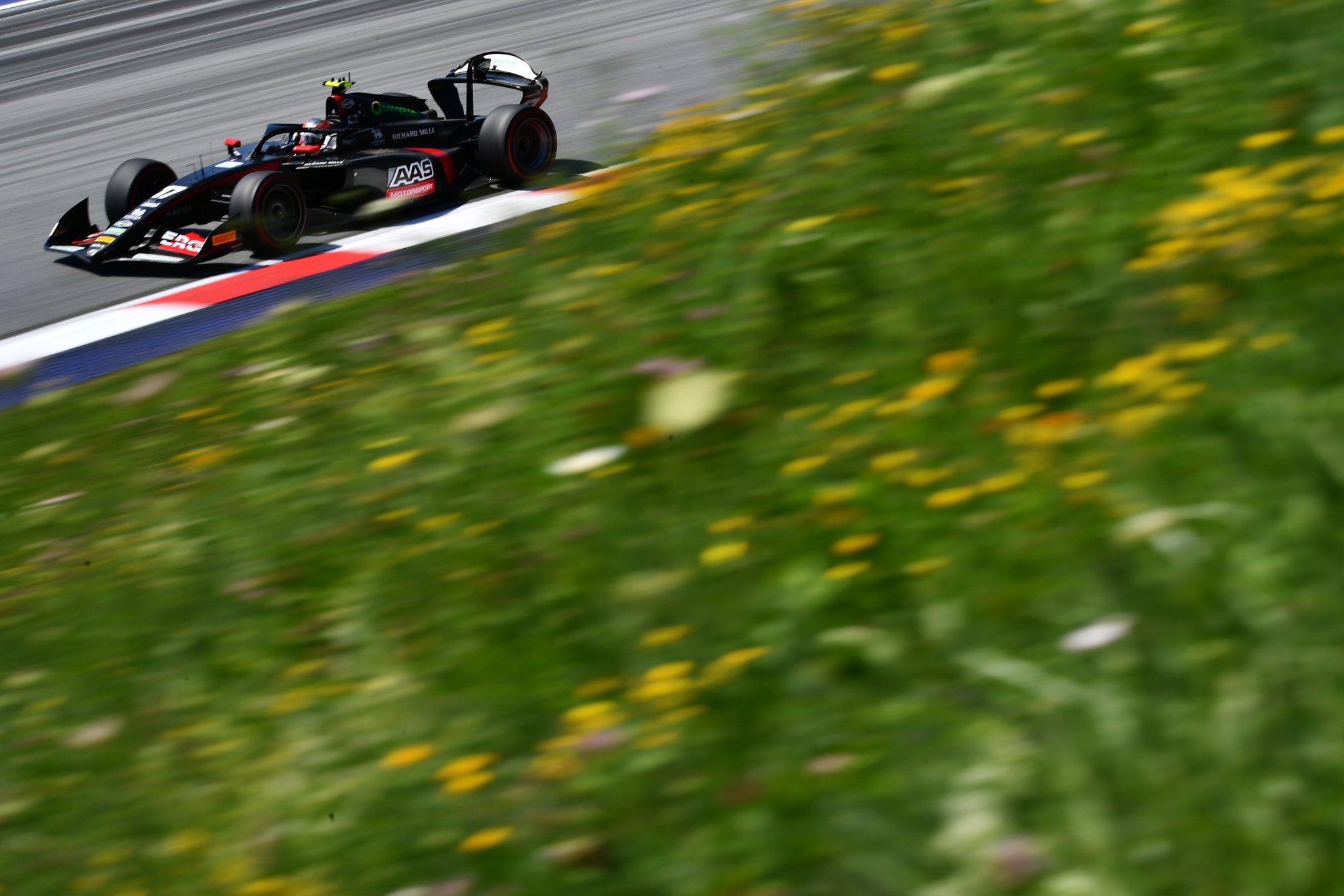 ART Grand Prix's Tasanapol Inthraphuvasak during Qualifying at 2026 F2 Austrian GP.