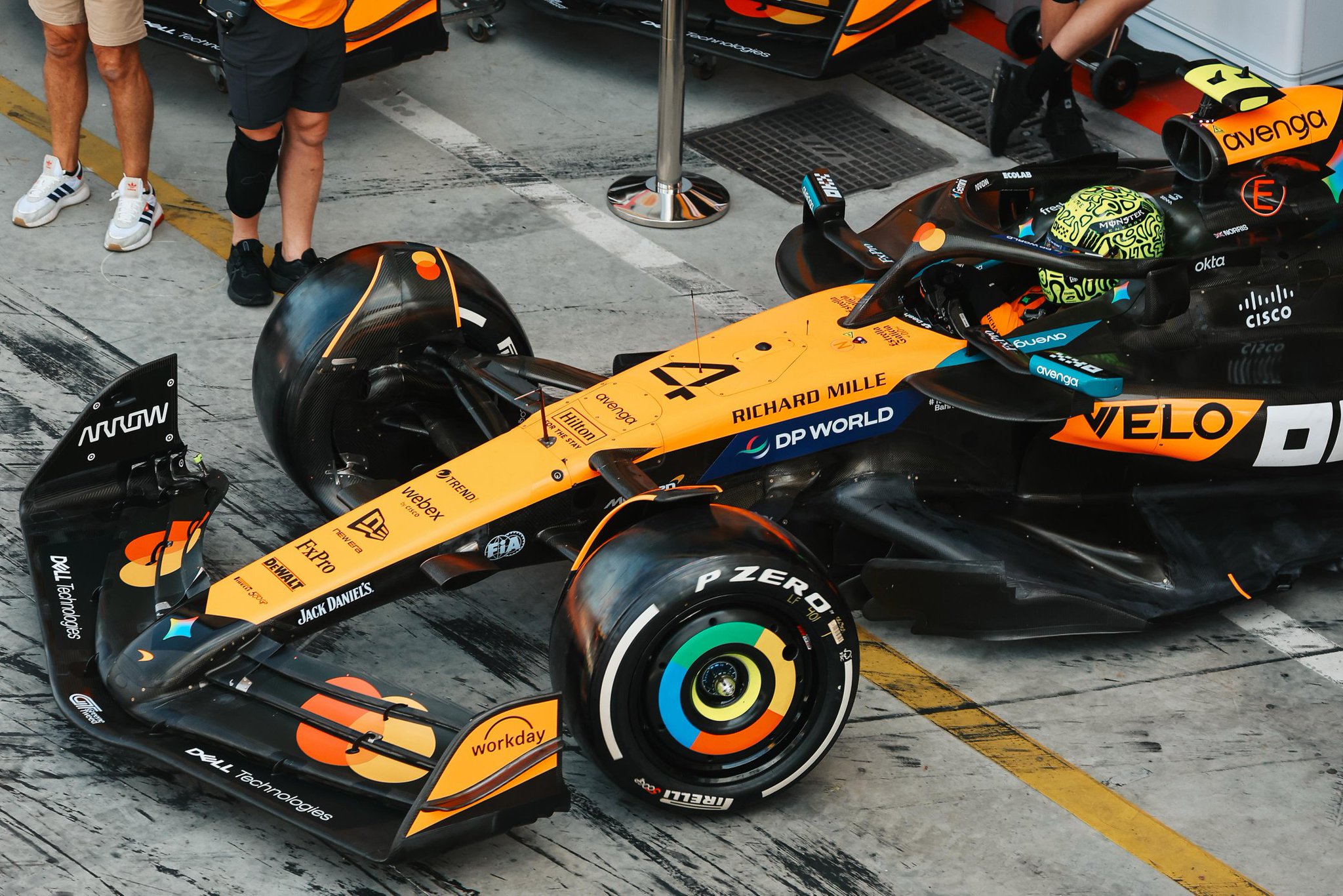 McLaren Racing's Lando Norris during FP3 at 2025 F1 Italian GP.