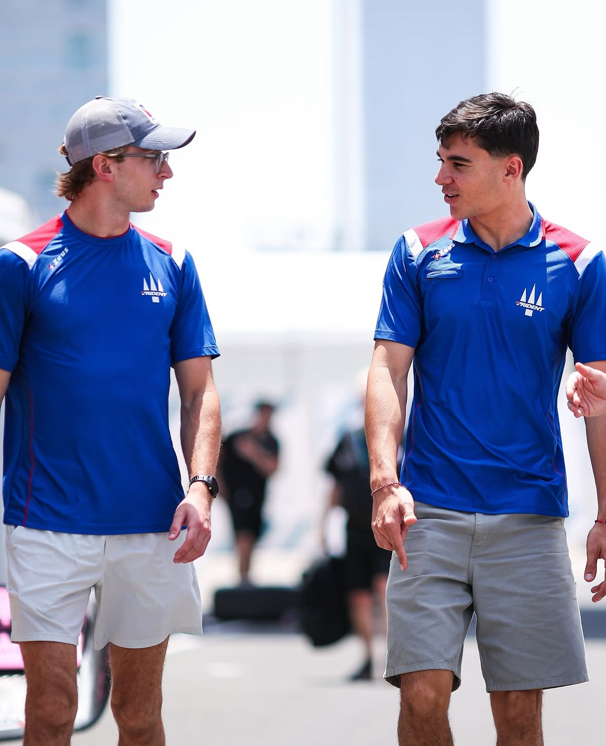 Trident's Sami Meguetounif and Max Esterson during F2 season in 2025.