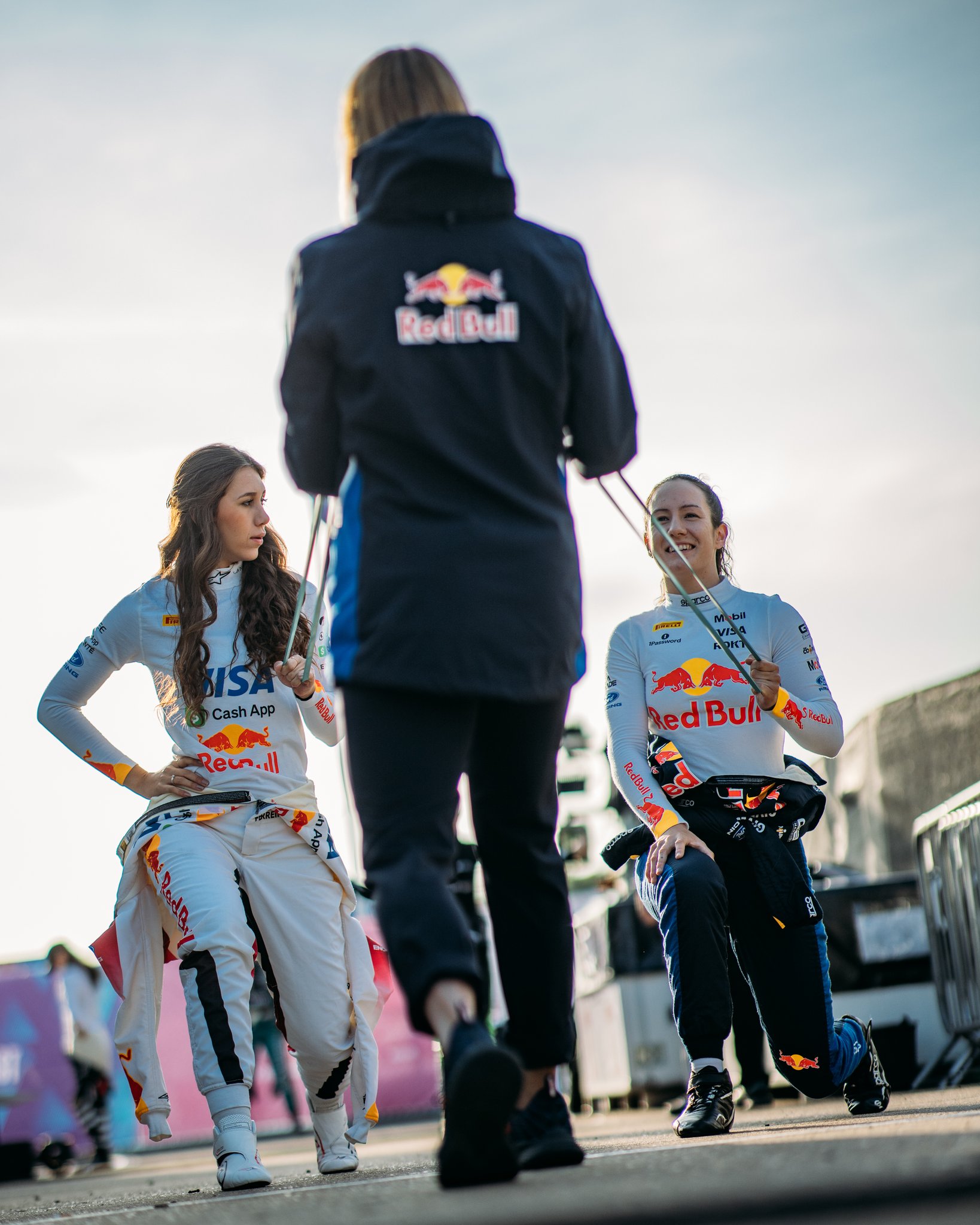 Alisha Palmowski and Rafaela Ferreira during the 2026 F1 Academy Silverstone round at the British GP.