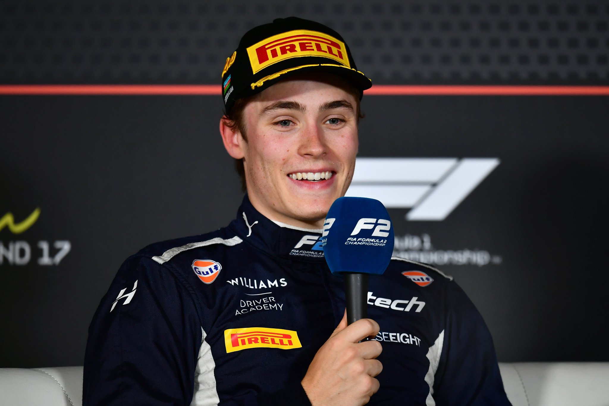 Hitech TGR's Luke Browning after the F2 Baku Sprint Race.