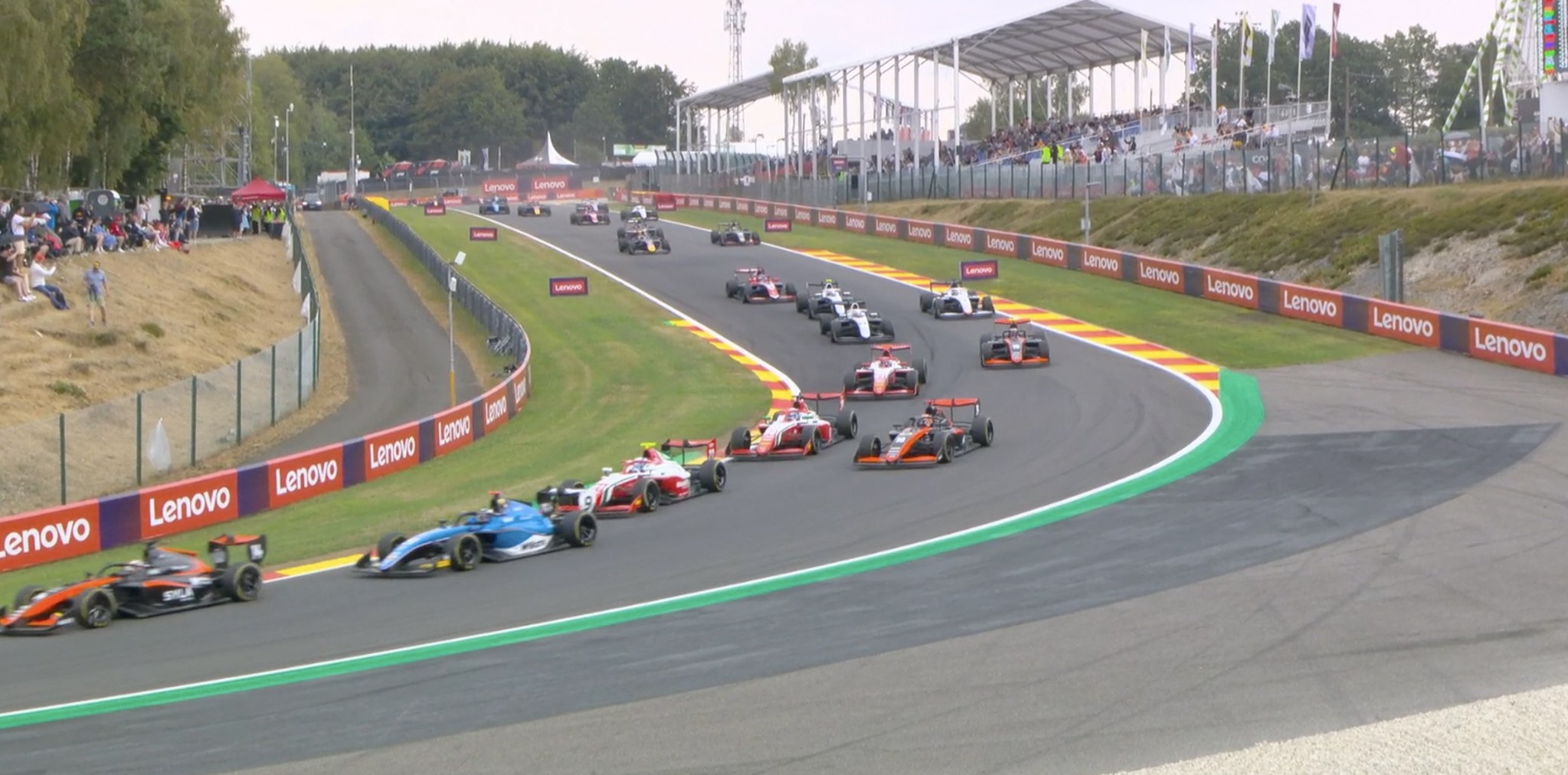 Cars on track during F3 Qualifying at 2026 Belgian GP.