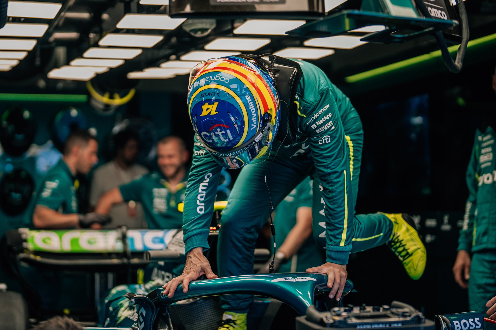 Fernando Alonso ahead of Qualifying at the Monaco GP 2025