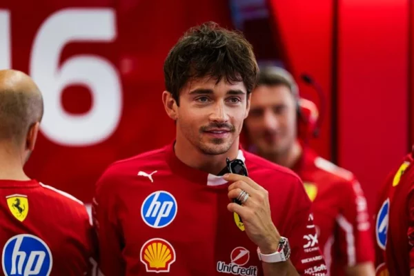 Charles Leclerc during media day at the Spanish GP