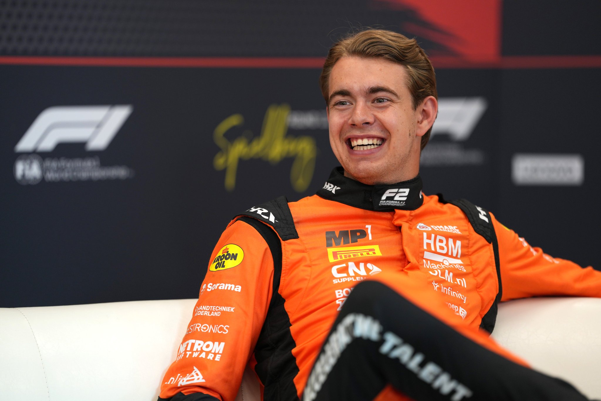 Richard Verschoor is all smiles after qualifying P3 for the Austrian GP Feature Race.