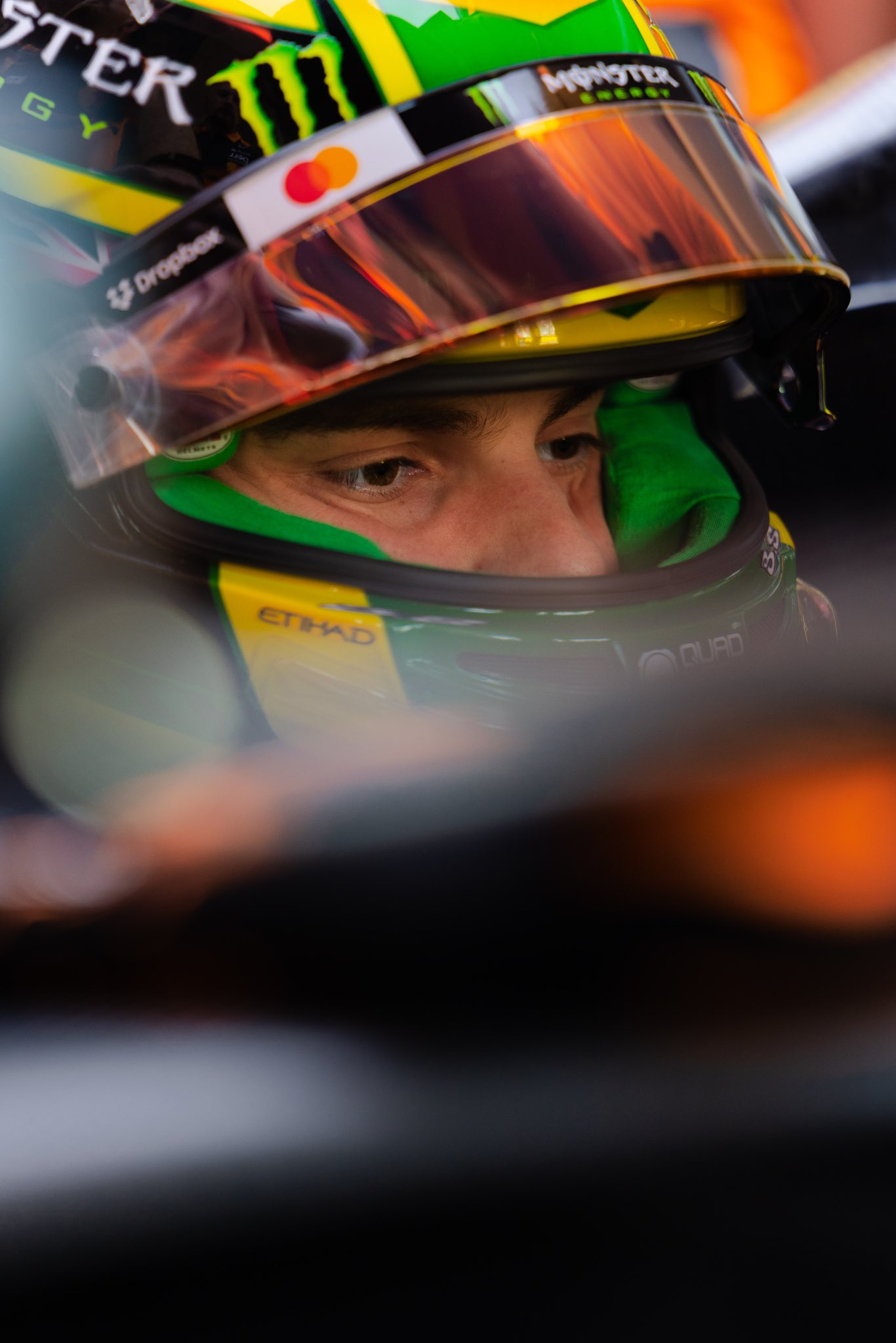 Oscar Piastri in the McLaren garage ahead of 2026 F1 Australian GP qualifying