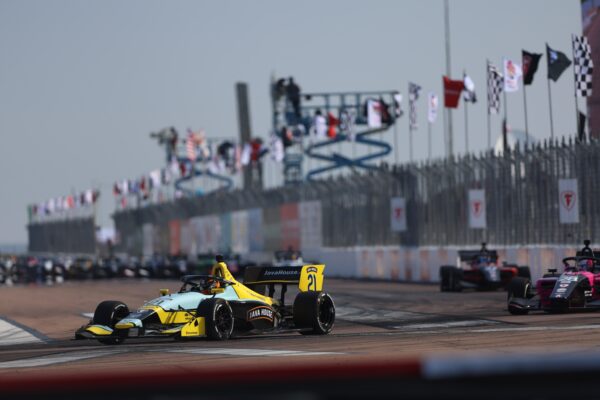 Nikita Johnson in the 2026 Indy NXT Race in St. Pete