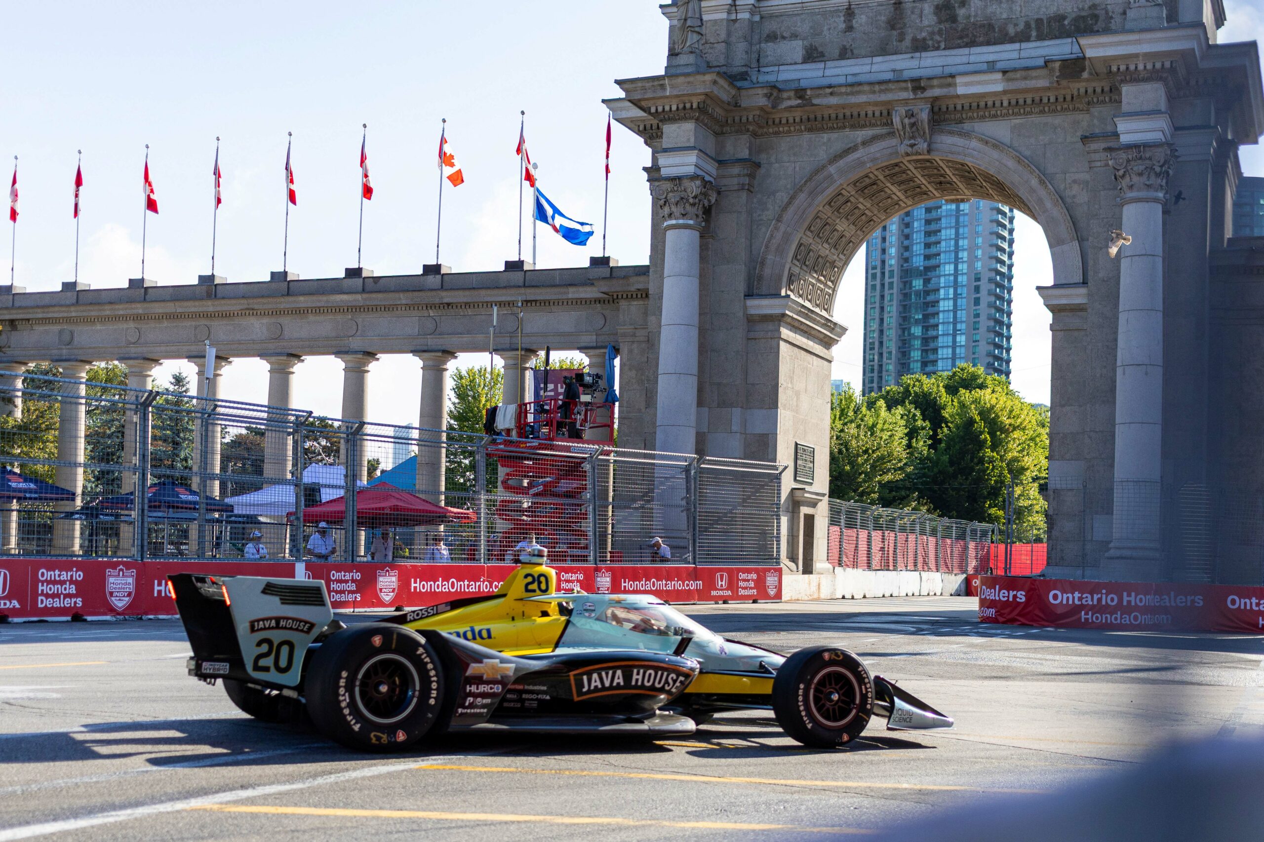 Alexander Rossi in his Ed Carpenter Racing car in Toronto