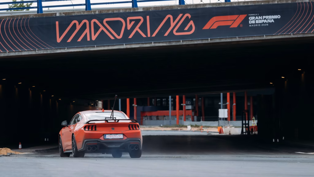Williams’ Carlos Sainz drove around the brand new Madring at his hometown in Madrid, Spain, as F1 returns to the city in September 2026 for the GP.